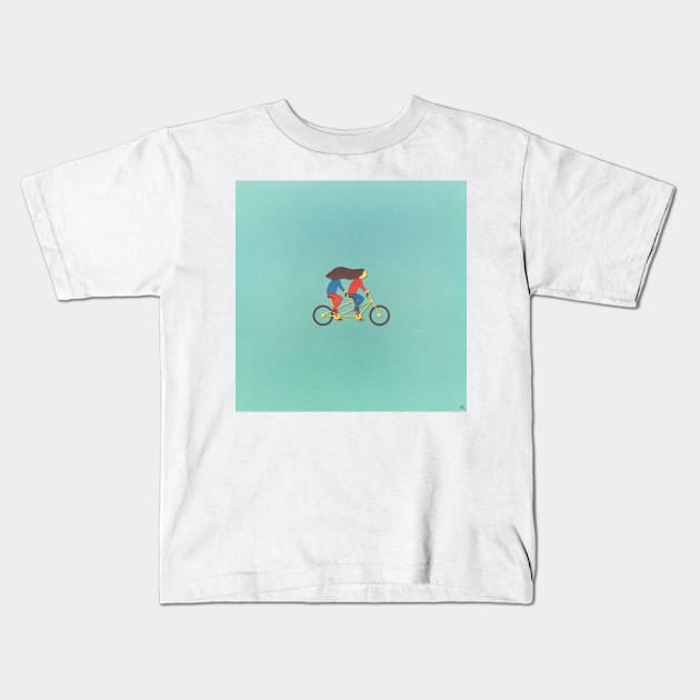 tandem Kids T-Shirt by woodcum